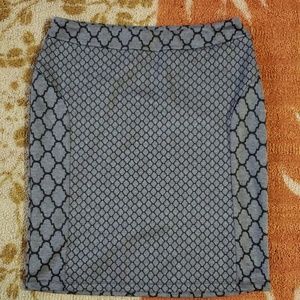 NWOT Grey & black, plus size,  pencil skirt.